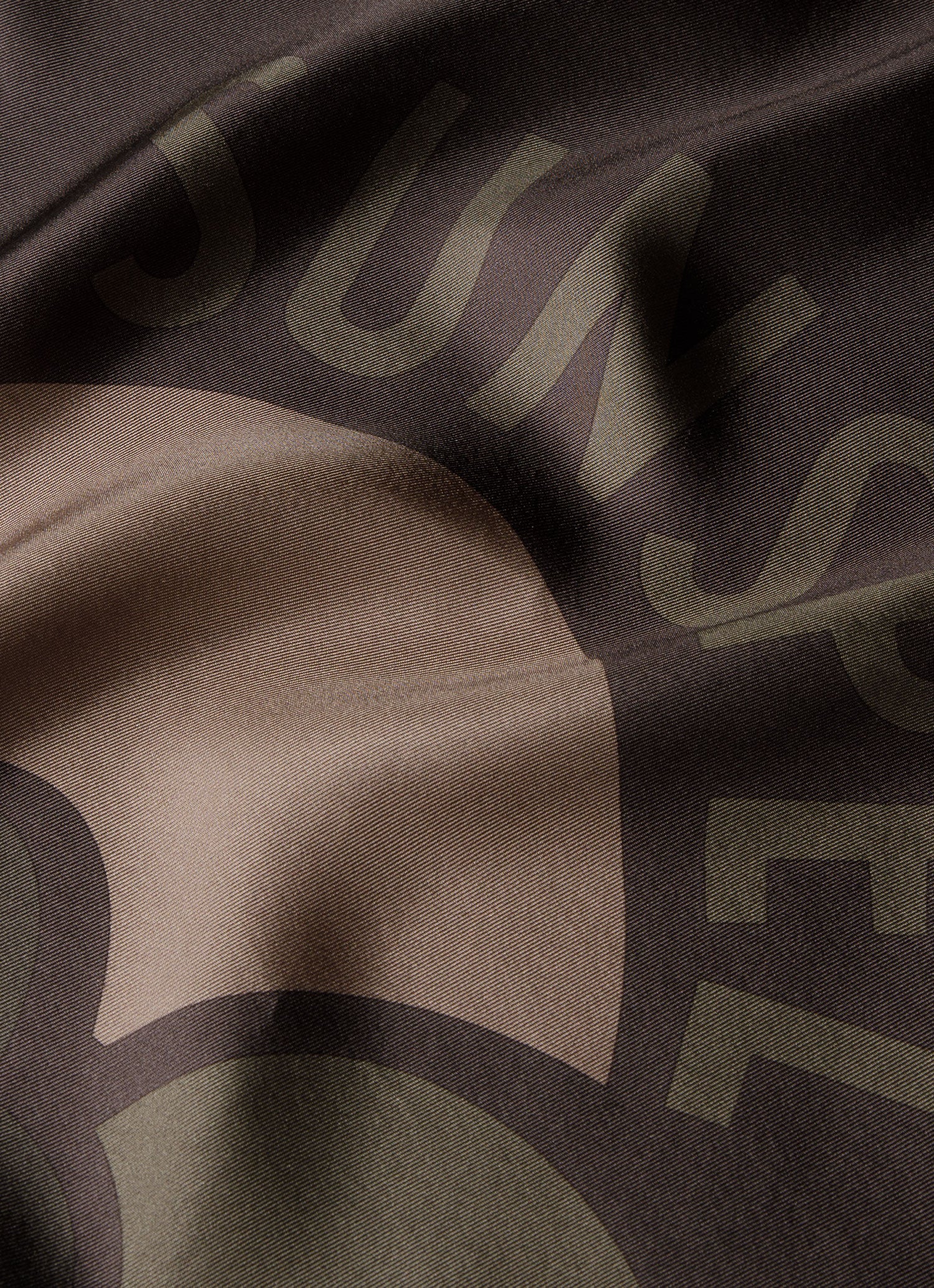 Silk Pocket Square in Coffee/Sandstone - Image 2