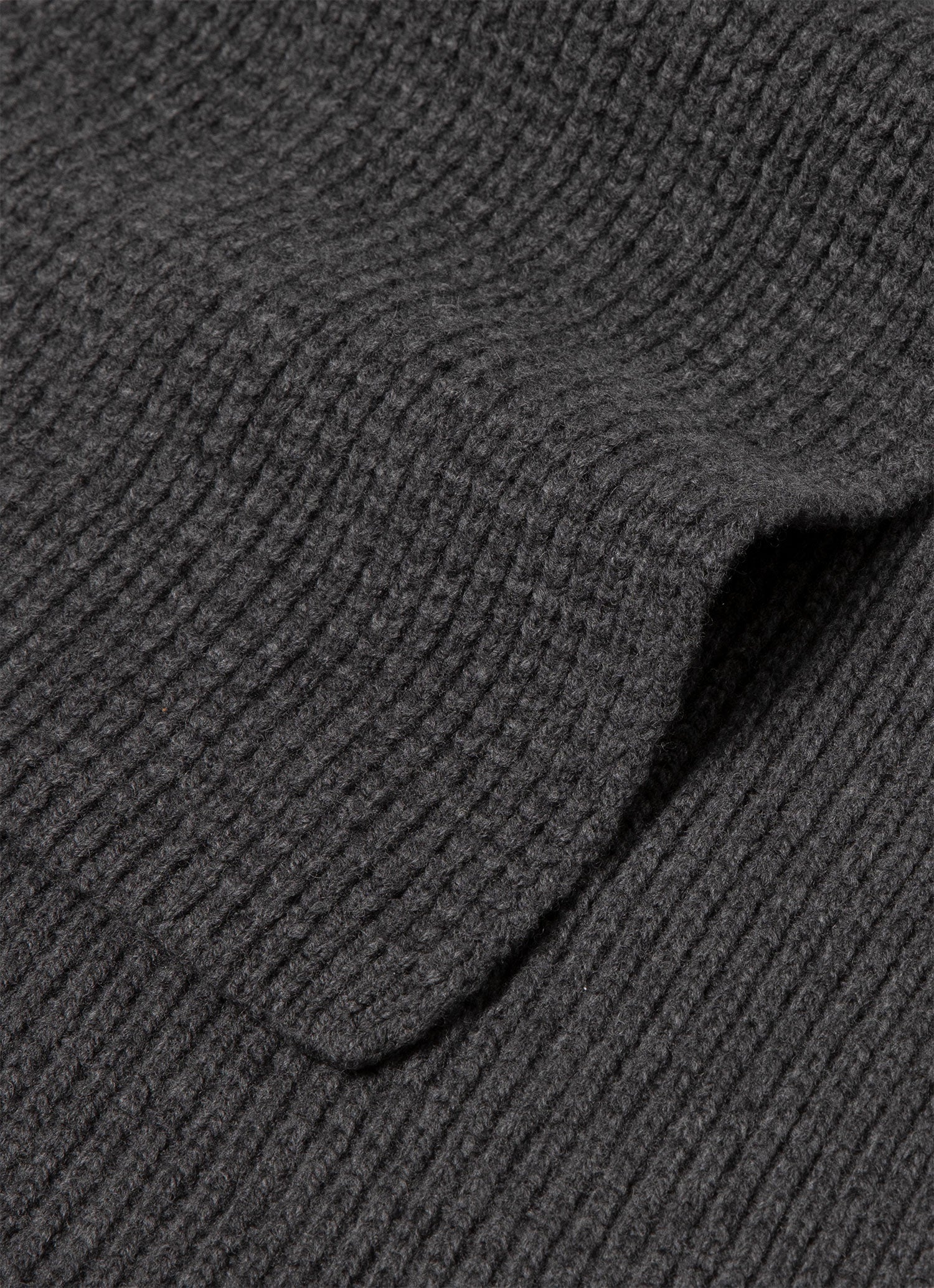 Textured Waffle Scarf in Charcoal Melange - Image 2