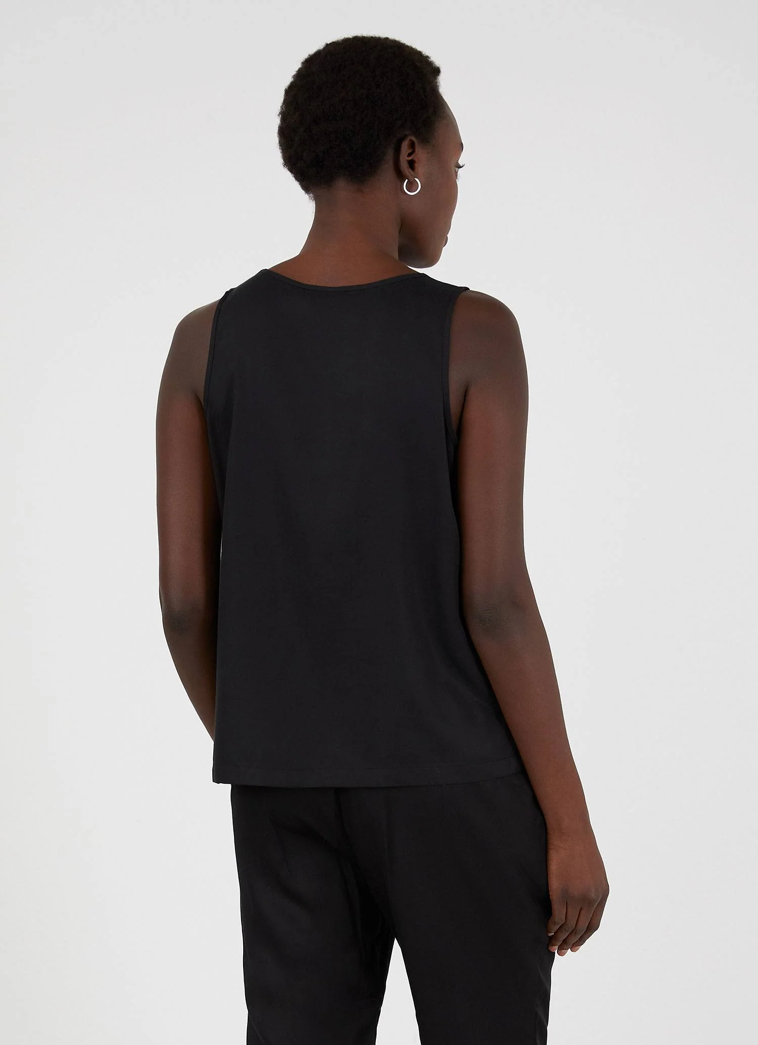 Women's Tencel Vest in Black - Image 4