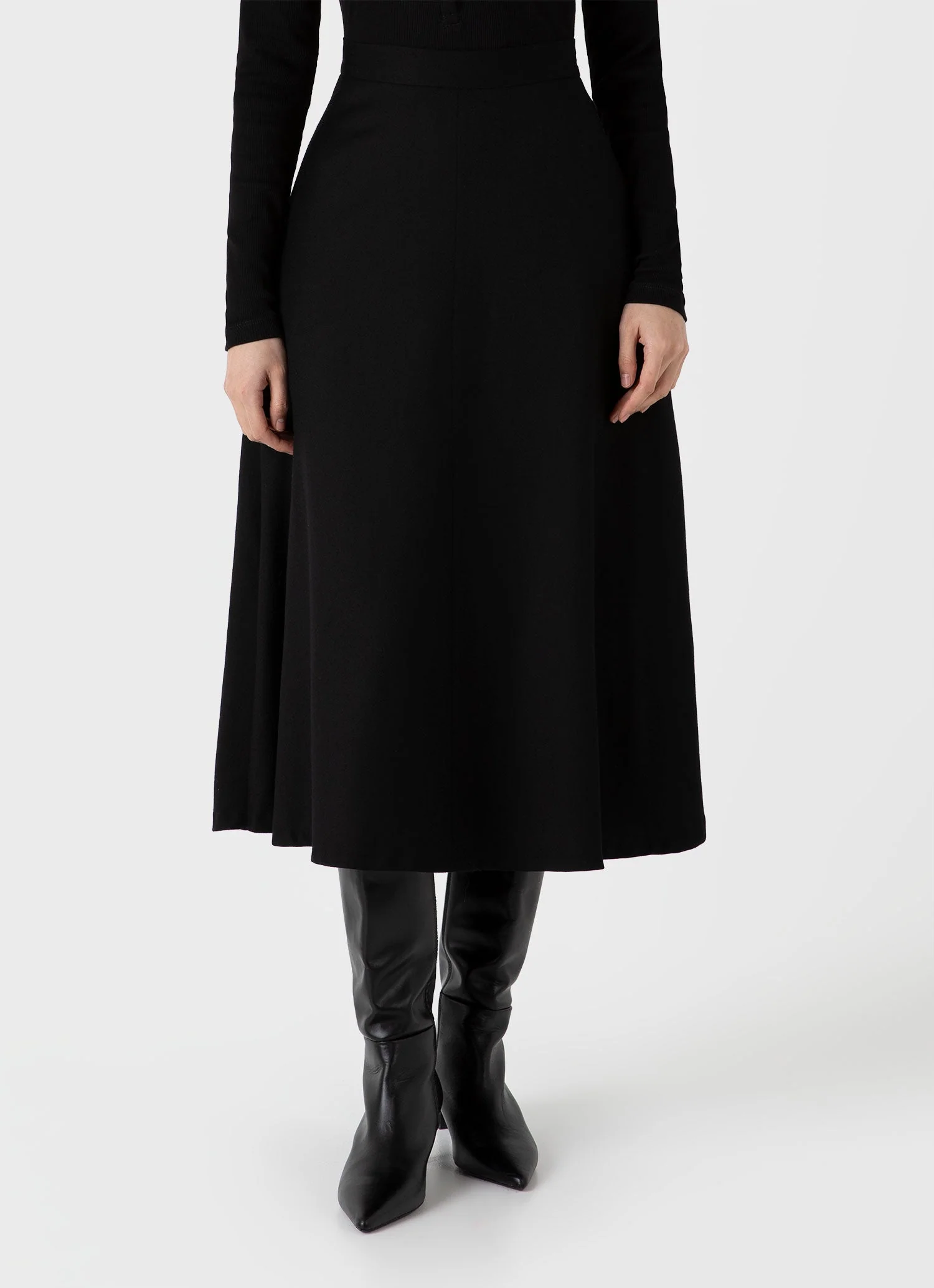 Women's A-line Skirt in Black - Image 2