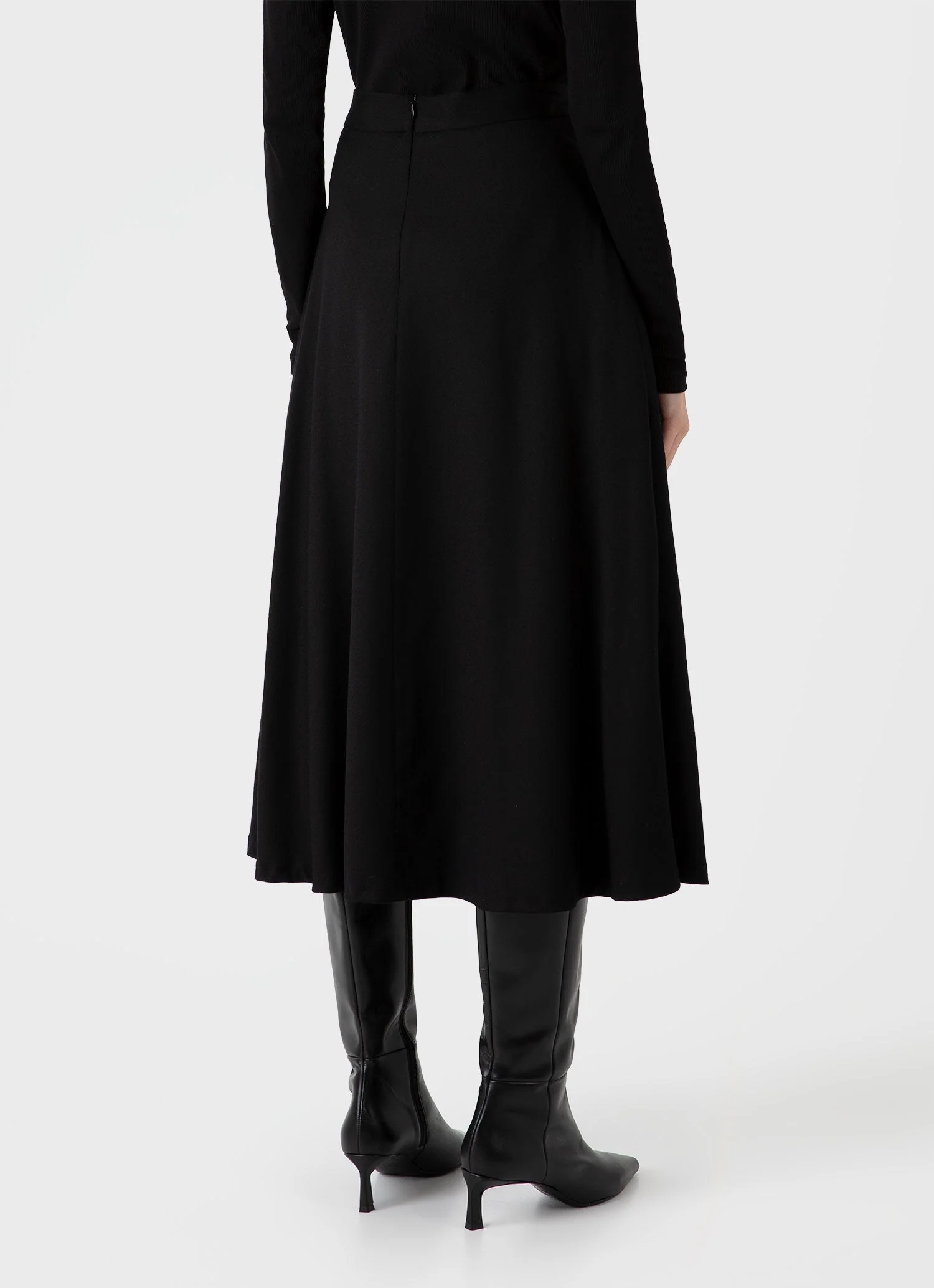 Women's A-line Skirt in Black - Image 3