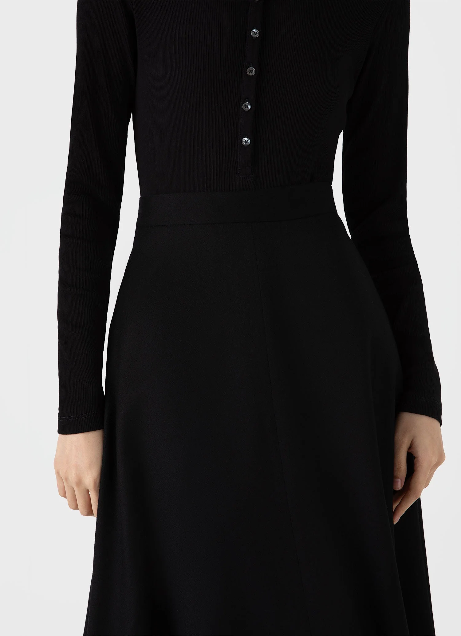 Women's A-line Skirt in Black - Image 4