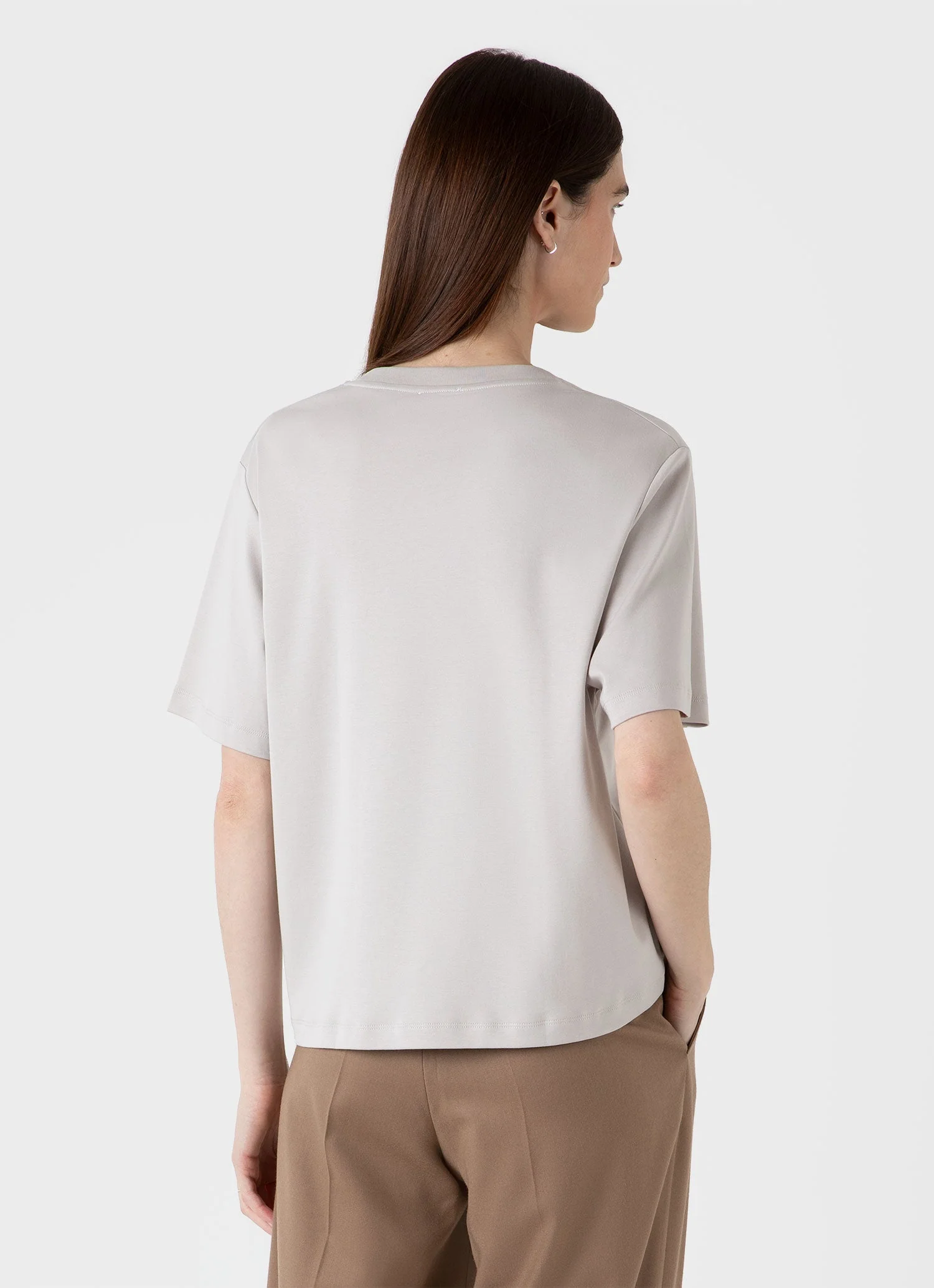 Women's Boxy Heavyweight T-shirt in Putty - Image 3