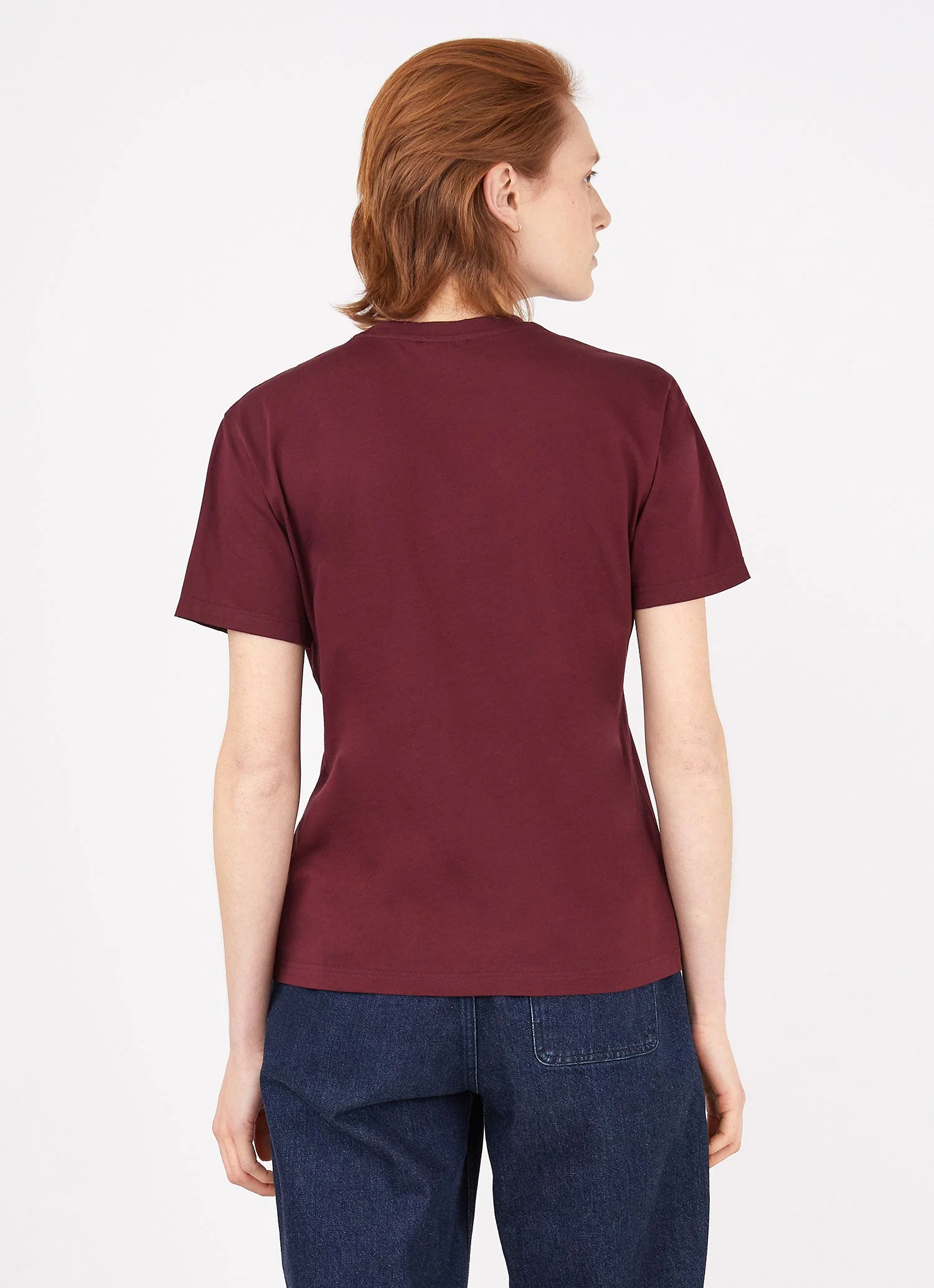Women's Boy Fit T-shirt in Port - Image 4