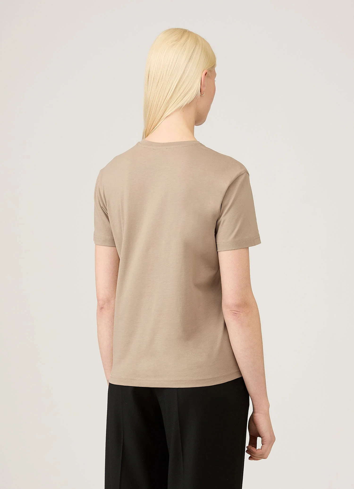 Women's Boy Fit T-shirt in Mink - Image 3