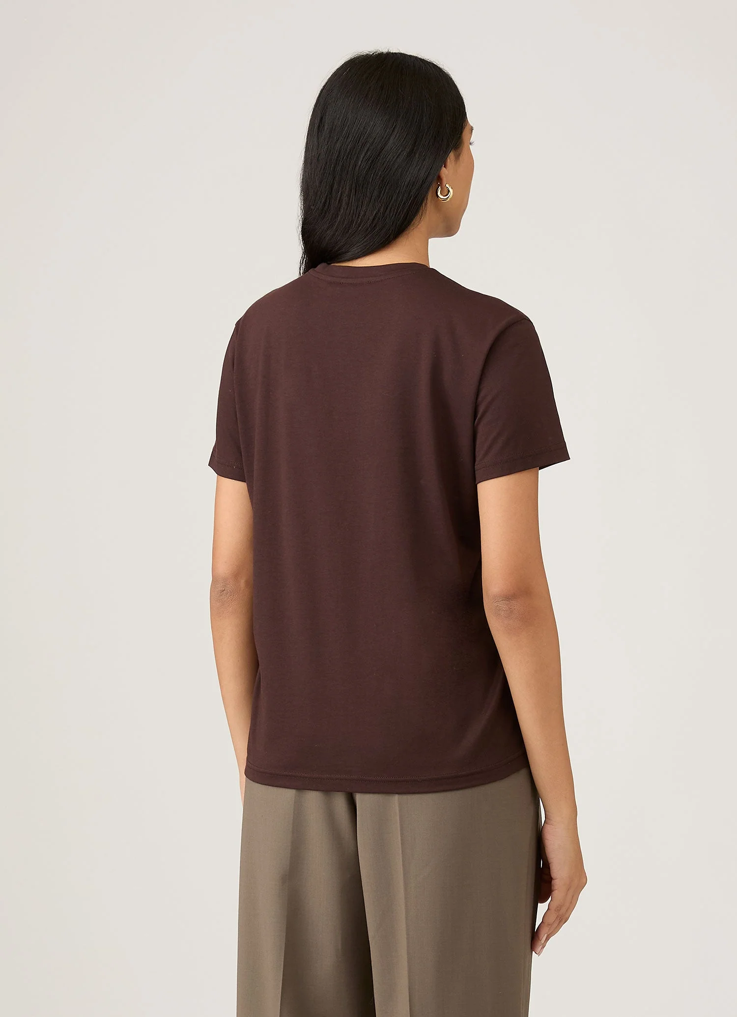 Women's Boy Fit T-shirt in Truffle - Image 3