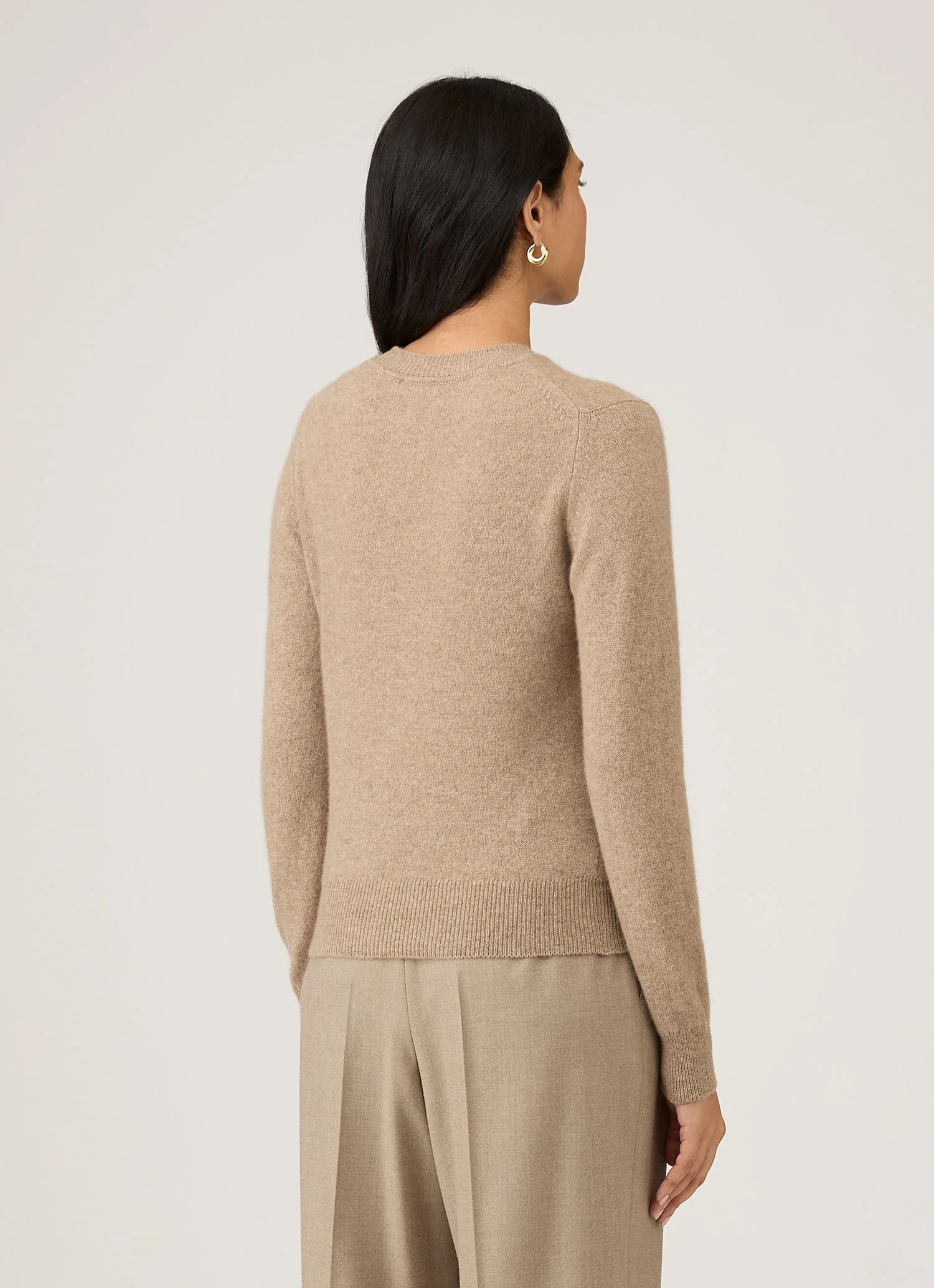 Women's Cashmere Jumper in Mink - Image 3