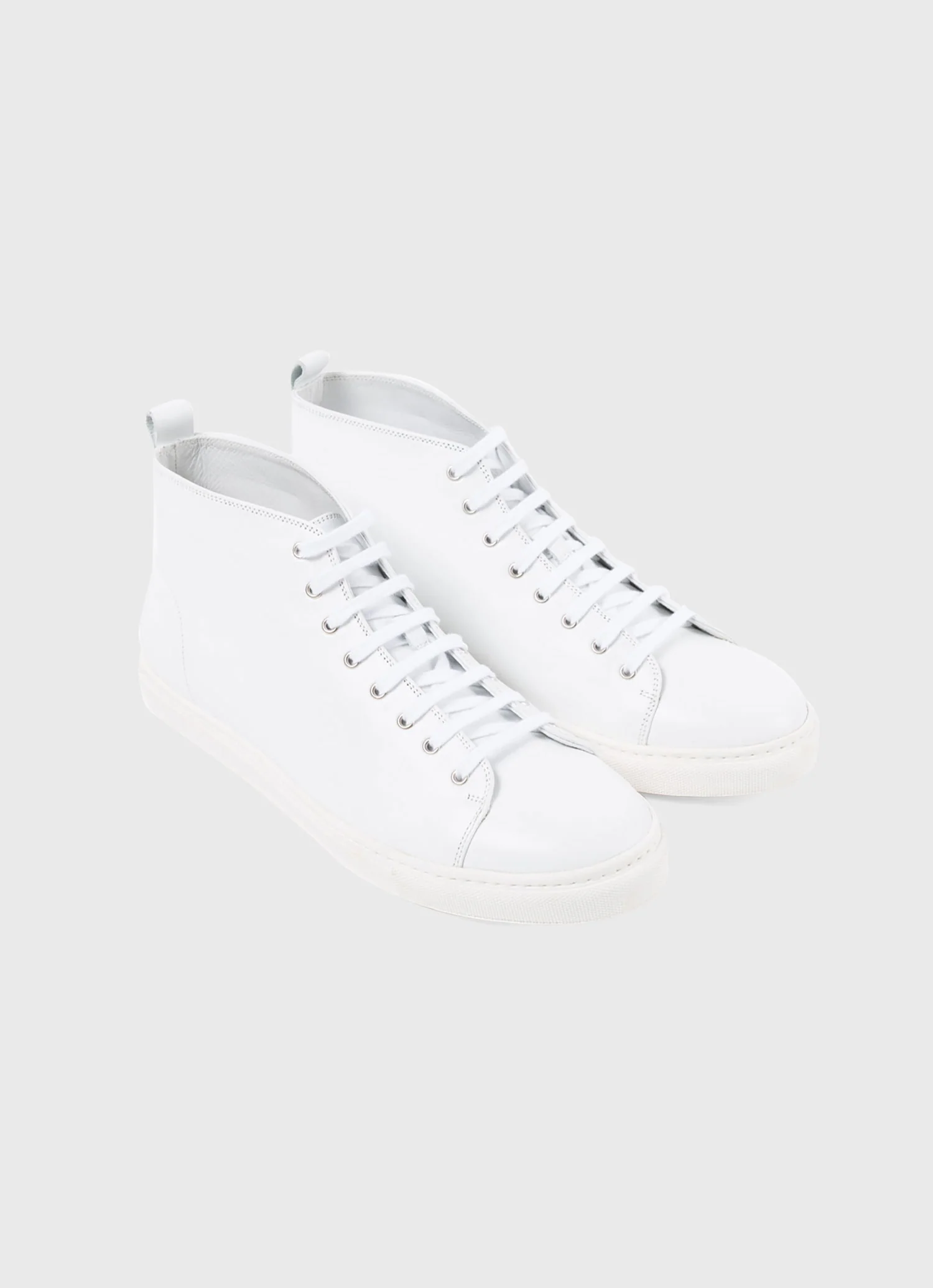 Women's High Top Tennis Shoe in White - Image 2
