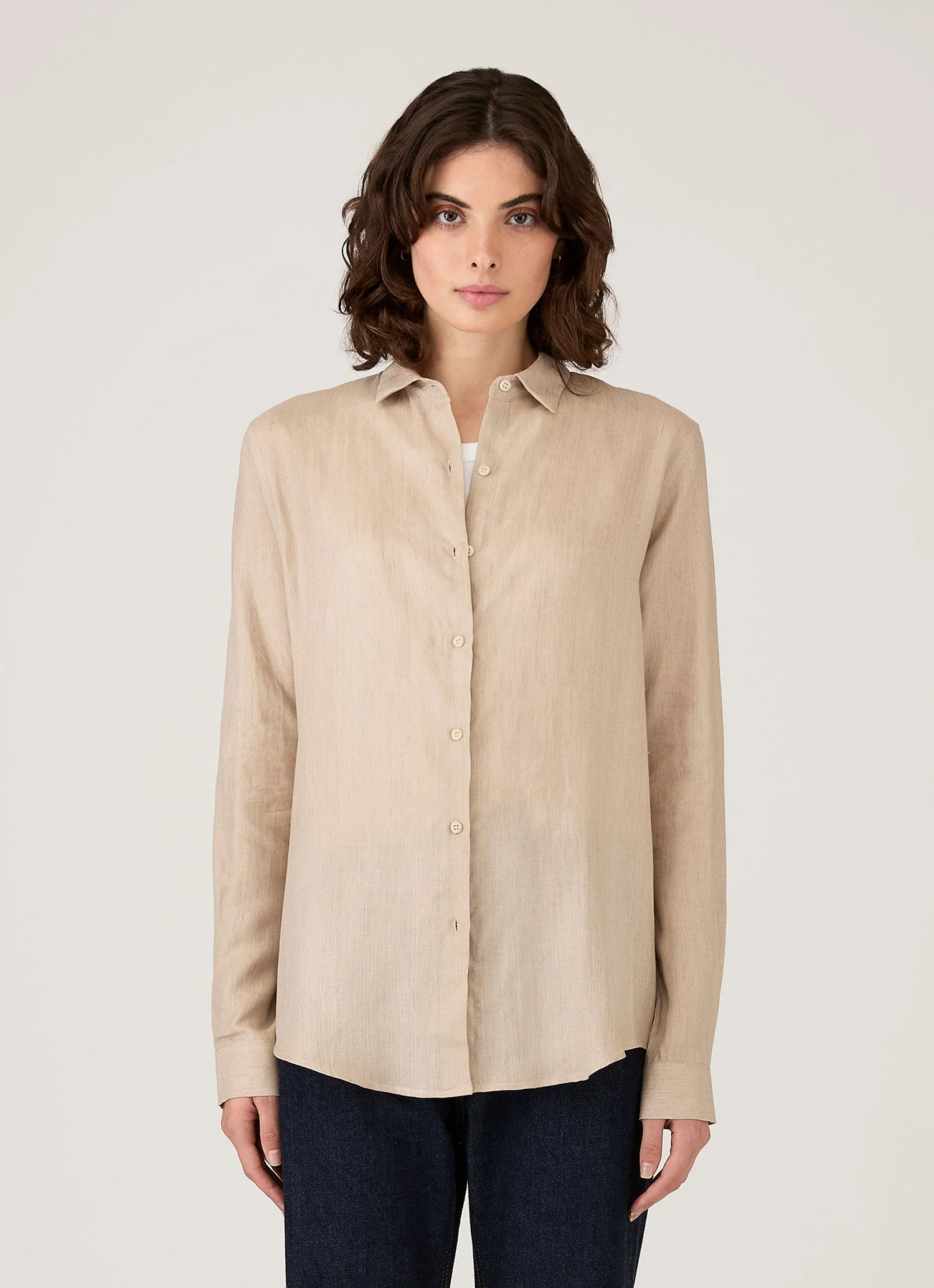Women's Linen Shirt in Hazelwood