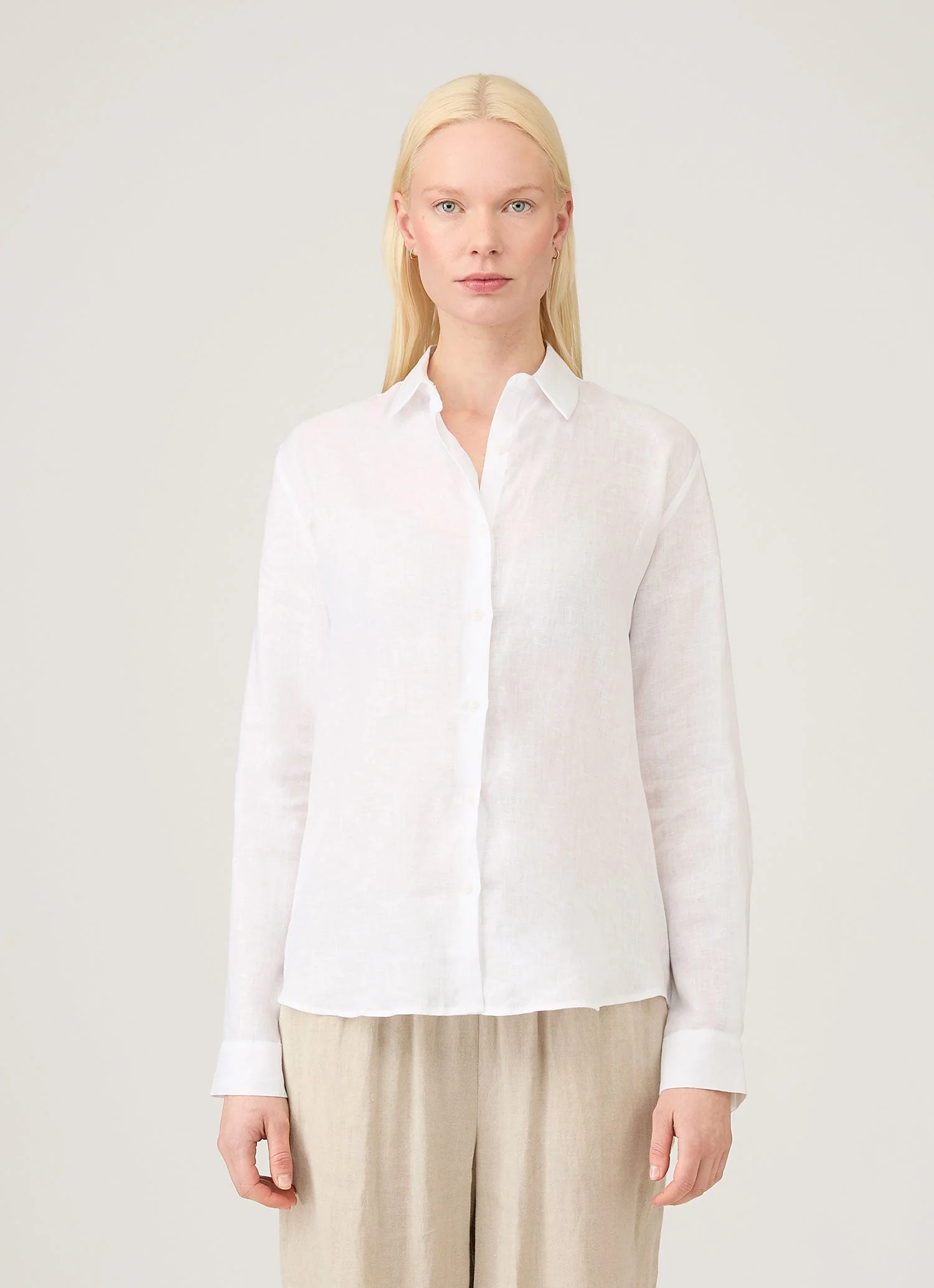 Women's Linen Shirt in White