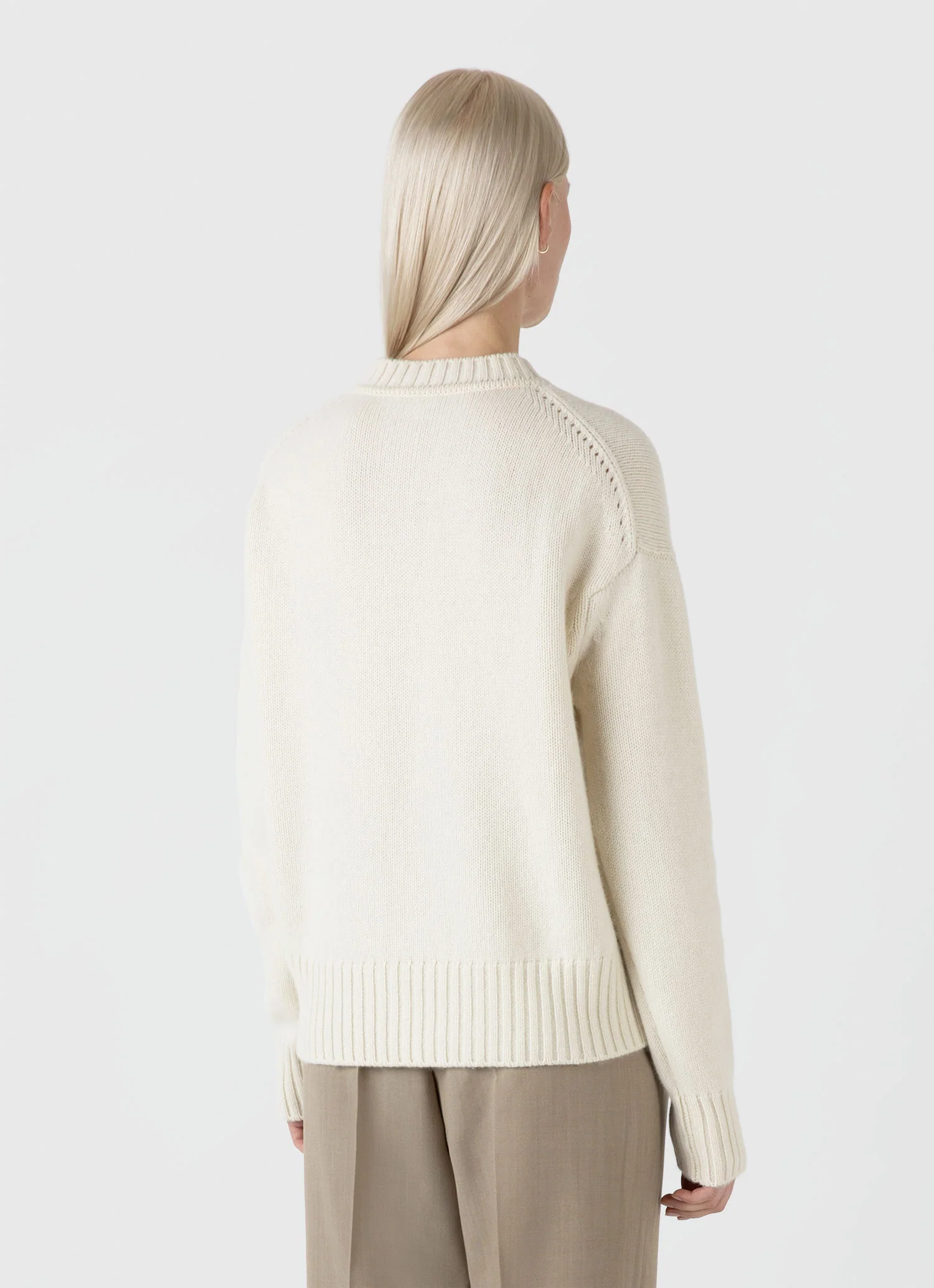 Women's Roxburgh Cashmere Jumper in Undyed - Image 3