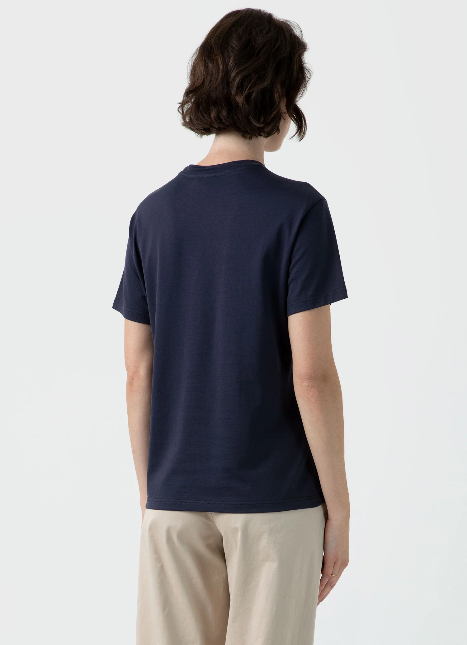 Women's Boy Fit T-shirt in Navy - Image 4