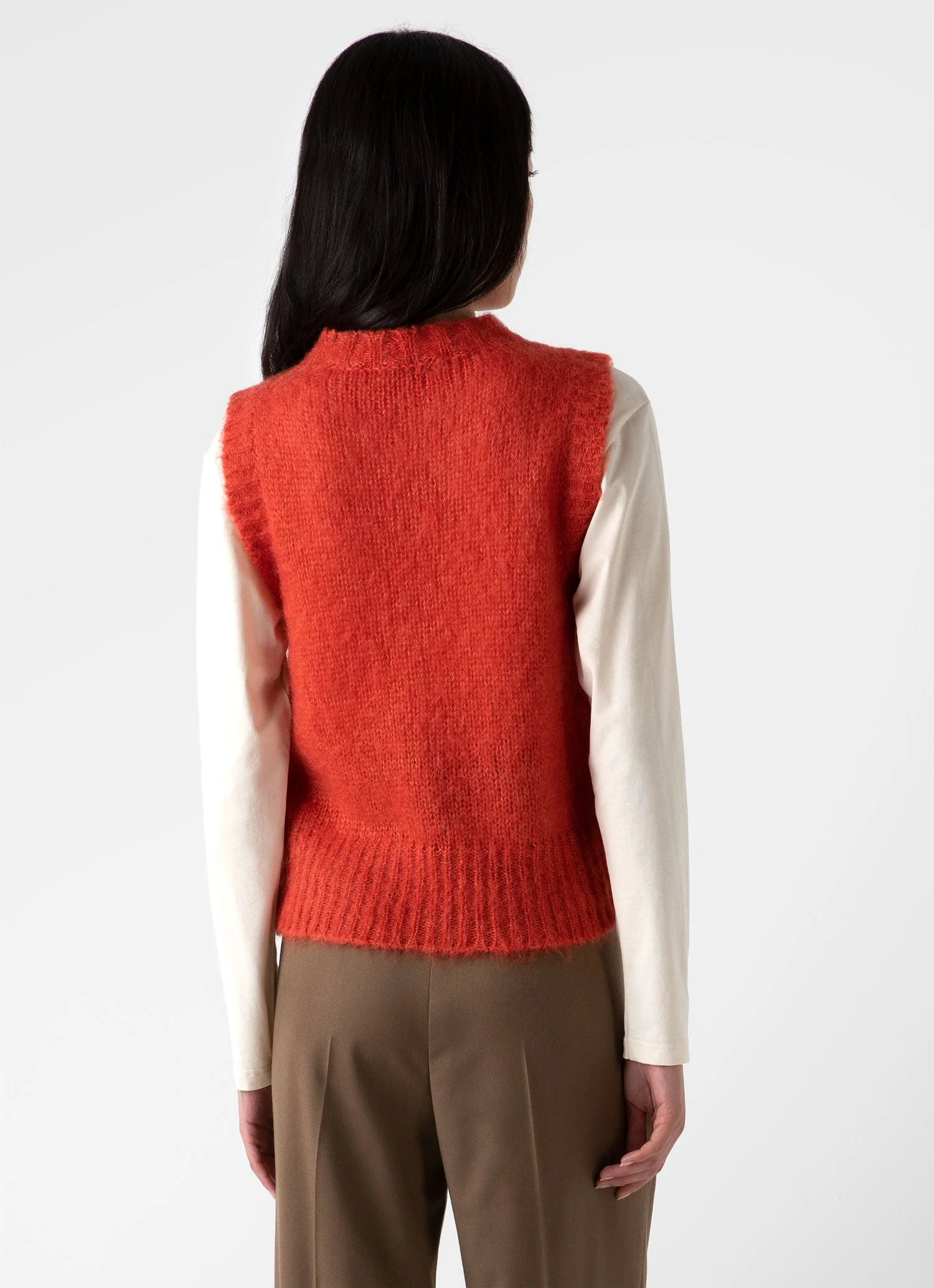 Women's Mohair Vest in Magma - Image 4