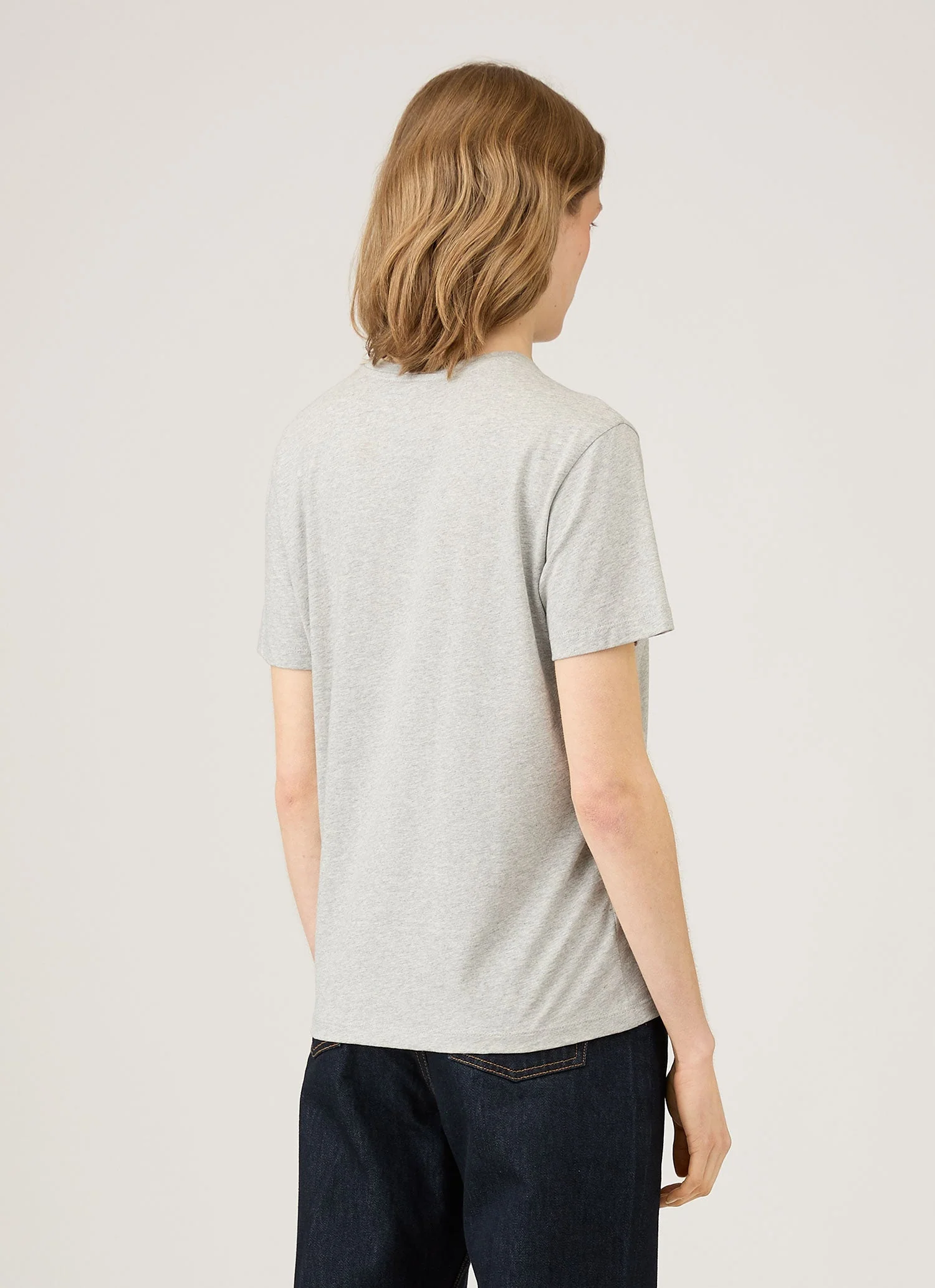 Women's Boy Fit T-shirt in Grey Melange - Image 3