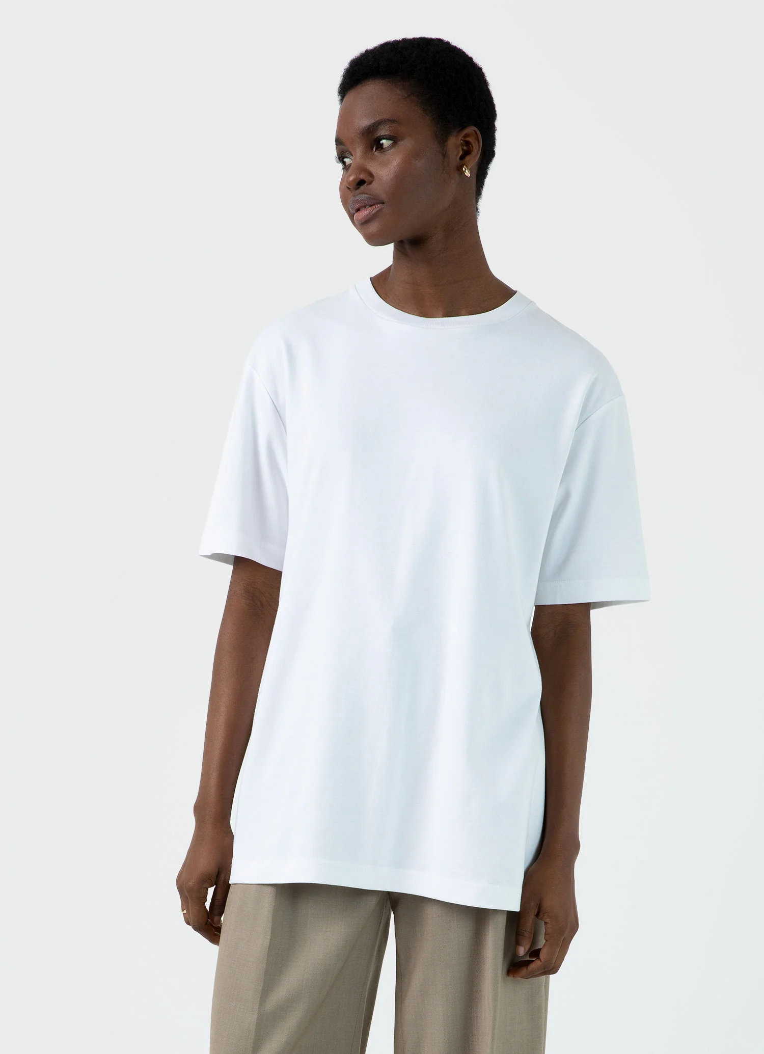 Women's Oversized Heavyweight T-shirt in White - Image 2