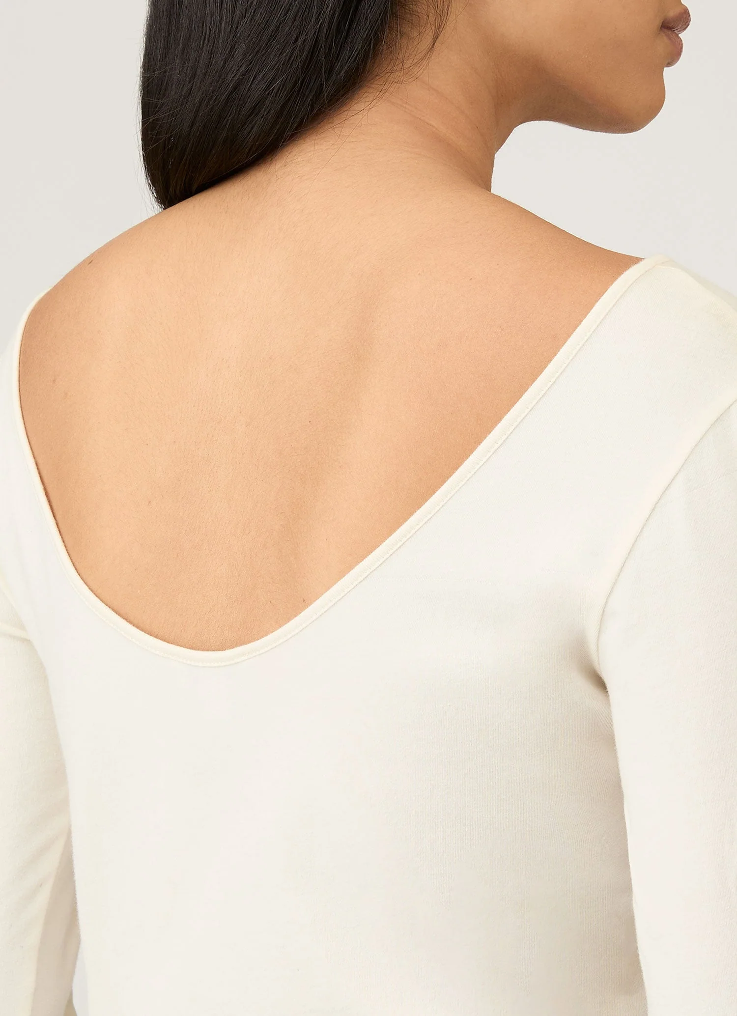 Women's Scoop Back Top in Ecru - Image 4