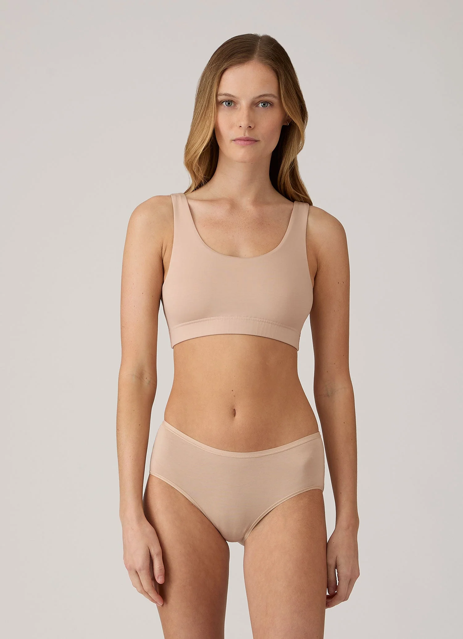 Women's Tencel™ Scoop Bralette in Beige