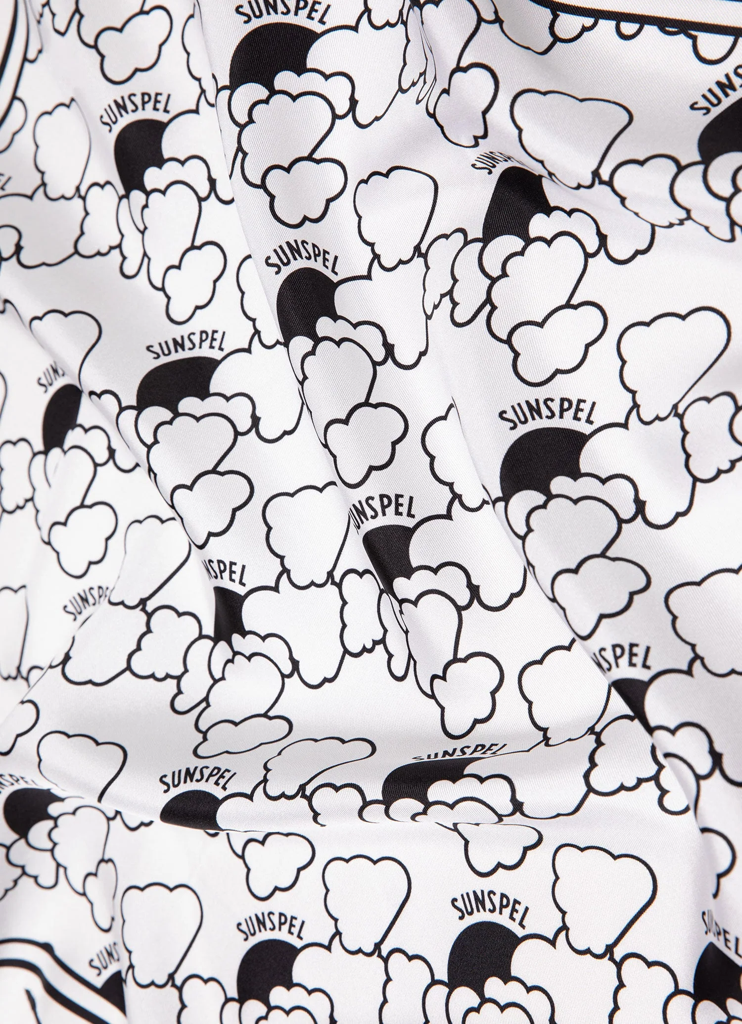 Women's Silk Scarf in Ecru Mini Archive Print - Image 3