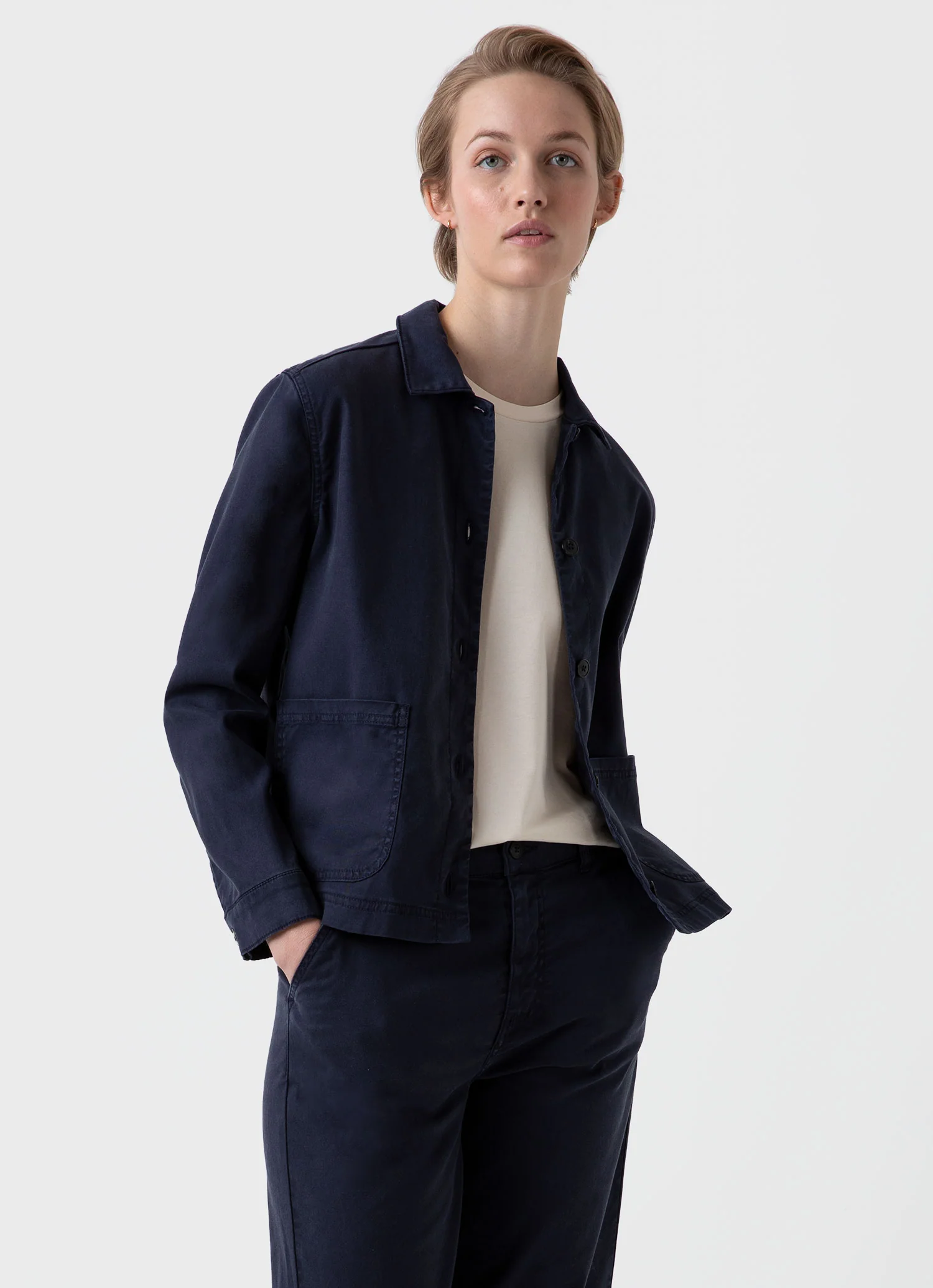 Women's Twin Pocket Jacket in Navy - Image 3
