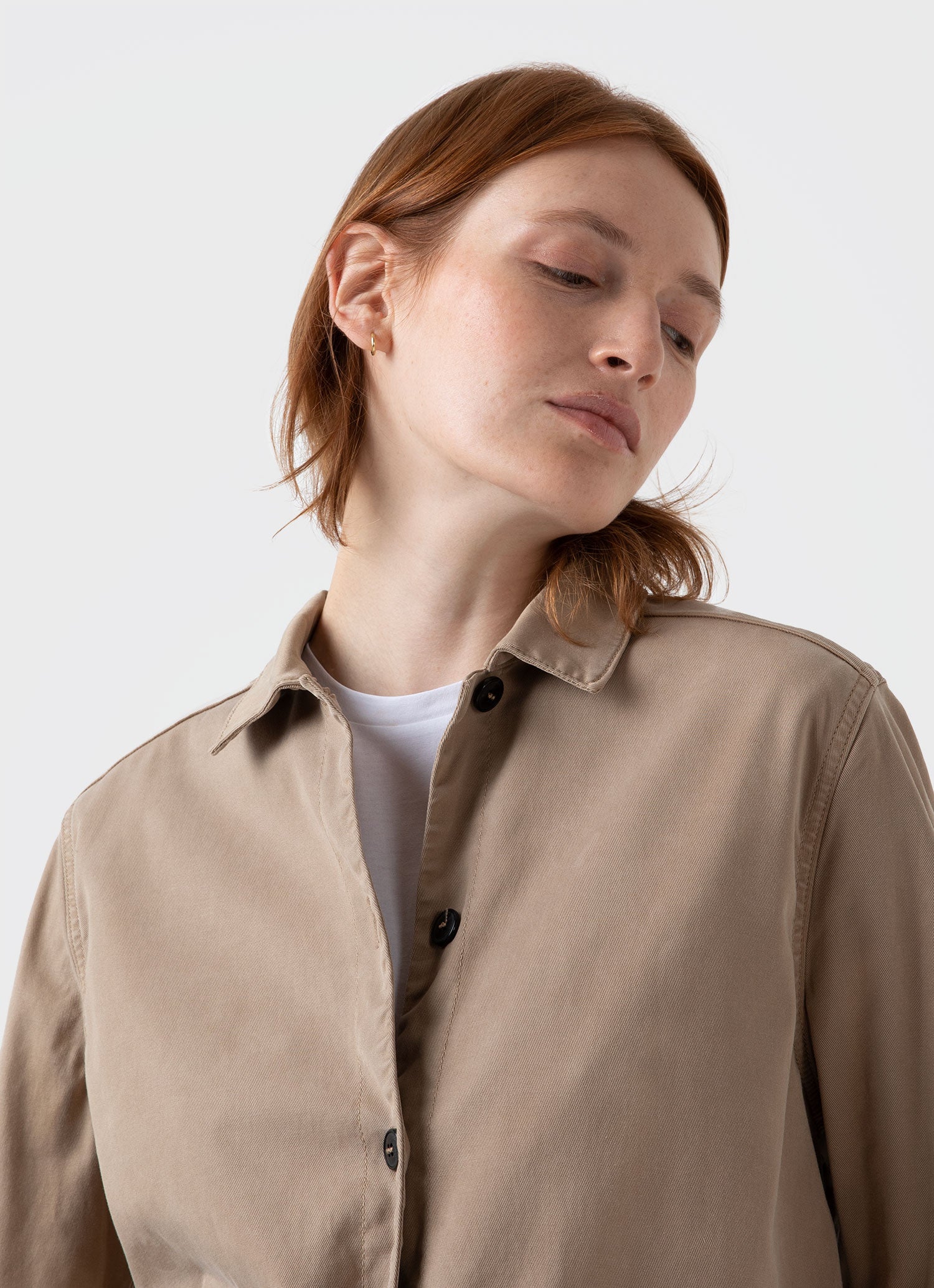 Women's Twin Pocket Jacket in Stone - Image 2